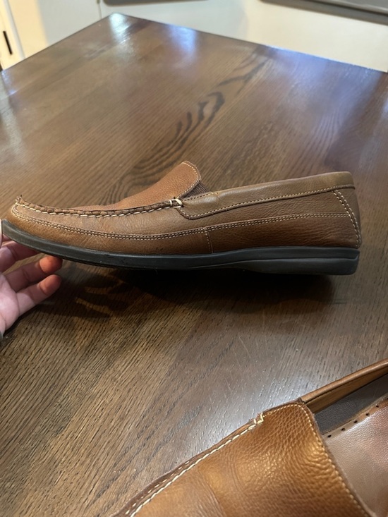 Johnston & Murphy Men’s Brown Leather Slip-On Loafers sheepskin size 11 main image 8